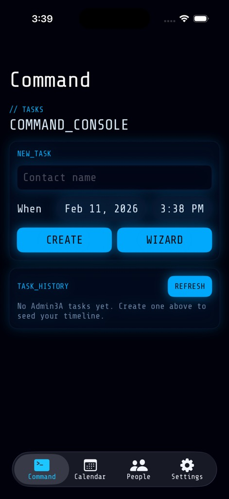 Admin3A app screenshot